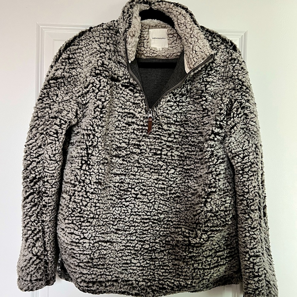 Thread & Supply Teddy Quarter Zip Pullover